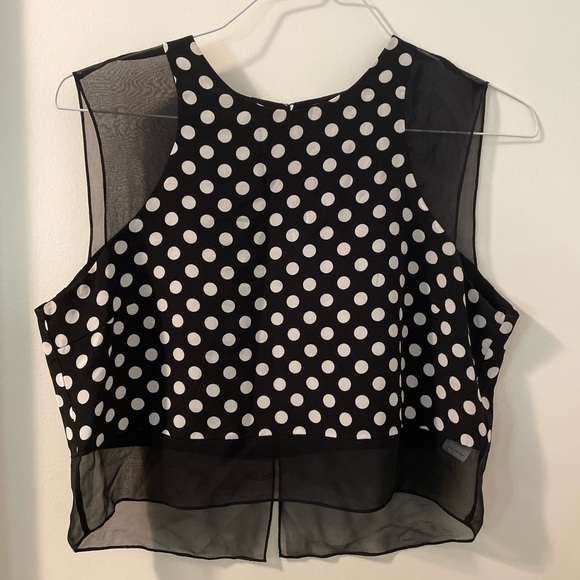 Elizabeth and James Tops - Enno Silk Polka Dot Crop Top by Elizabeth and James Size L